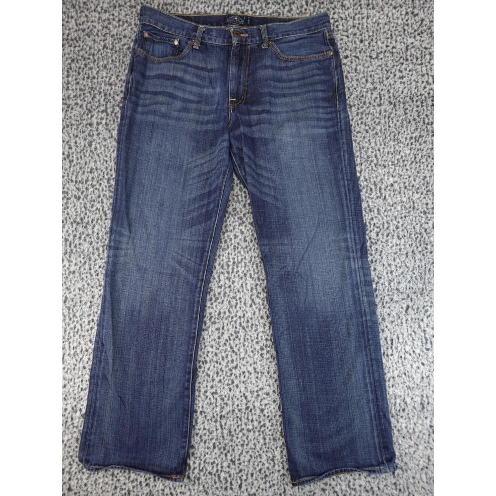 Lucky Brand 361 Vintage Straight Mens 34x30 Blue Good Dark Wash Denim Jeans